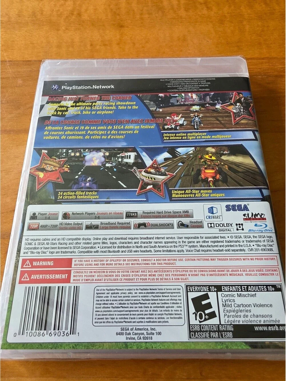 Sonic & Sega All-Stars Racing PS3 (Brand New Sealed)